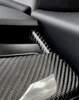 Model 3 & Y Dashboard End Cap Replacements - Real Molded Carbon Fiber