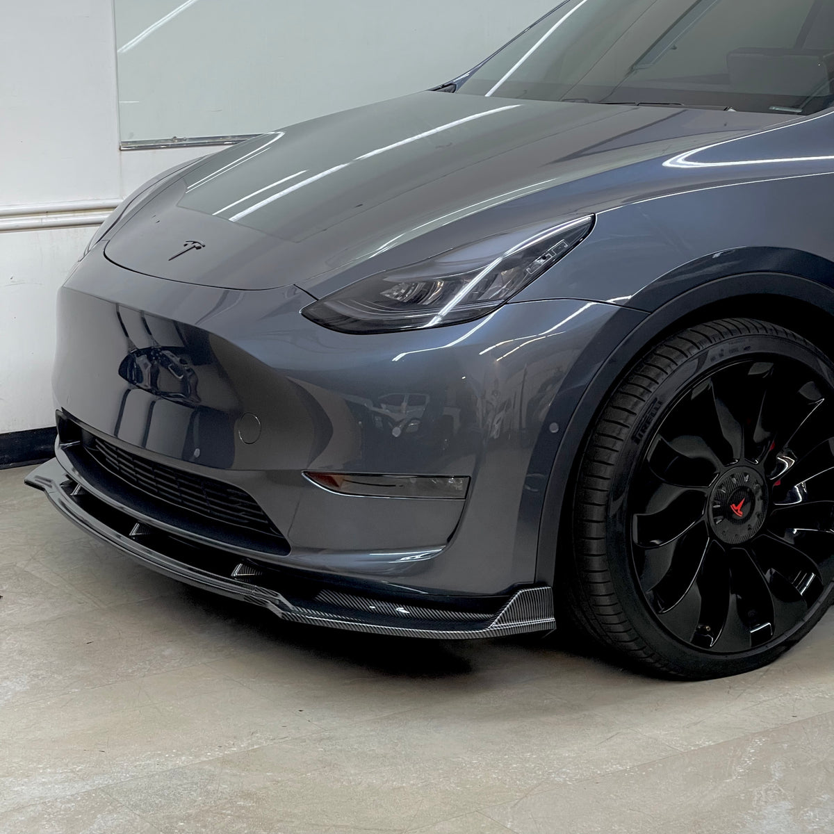 Tesla Model 3 Front Lip Spoiler by Unplugged Performance Tesla Model 3 Front Lip Spoiler by Unplugged Performance