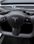 Model 3 & Y Steering Wheel Bezel Upgrade - Real Molded Carbon Fiber