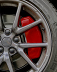 Model 3 Flat Caliper Covers - Red (Engraved TESLA or with Vinyl TESLA Letters)