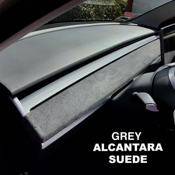 Model 3 & Y Alcantara Dashboard Replacements - Door Panel Matching Grey