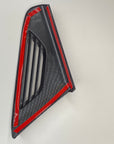 Model X Dash Side Vent Caps - Hydro Carbon Fiber Coated
