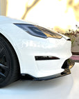 2021+ | Model S Front Lip Spoiler ABS Plastic (3 Pieces) - Variety*