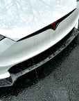 2021+ | Model S Front Lip Spoiler ABS Plastic (3 Pieces) - Variety*