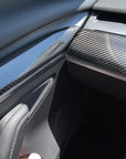 2021+ | Model 3 & Y Dashboard & Door Panel Replacement Kit (3 Pieces) - Real Molded Carbon Fiber
