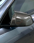 2020-2025 | Model Y GT Style Side View Mirror Overlays (1 Pair) - Real Molded Carbon Fiber