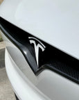 Model X Tailgate Applique & Front Inlay Cap - Hydro Carbon Fiber Coated