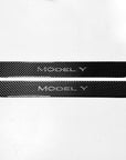 Model Y Door Sill Covers Front & Rear (1 Pair) - Flexible Urethane Carbon Fiber
