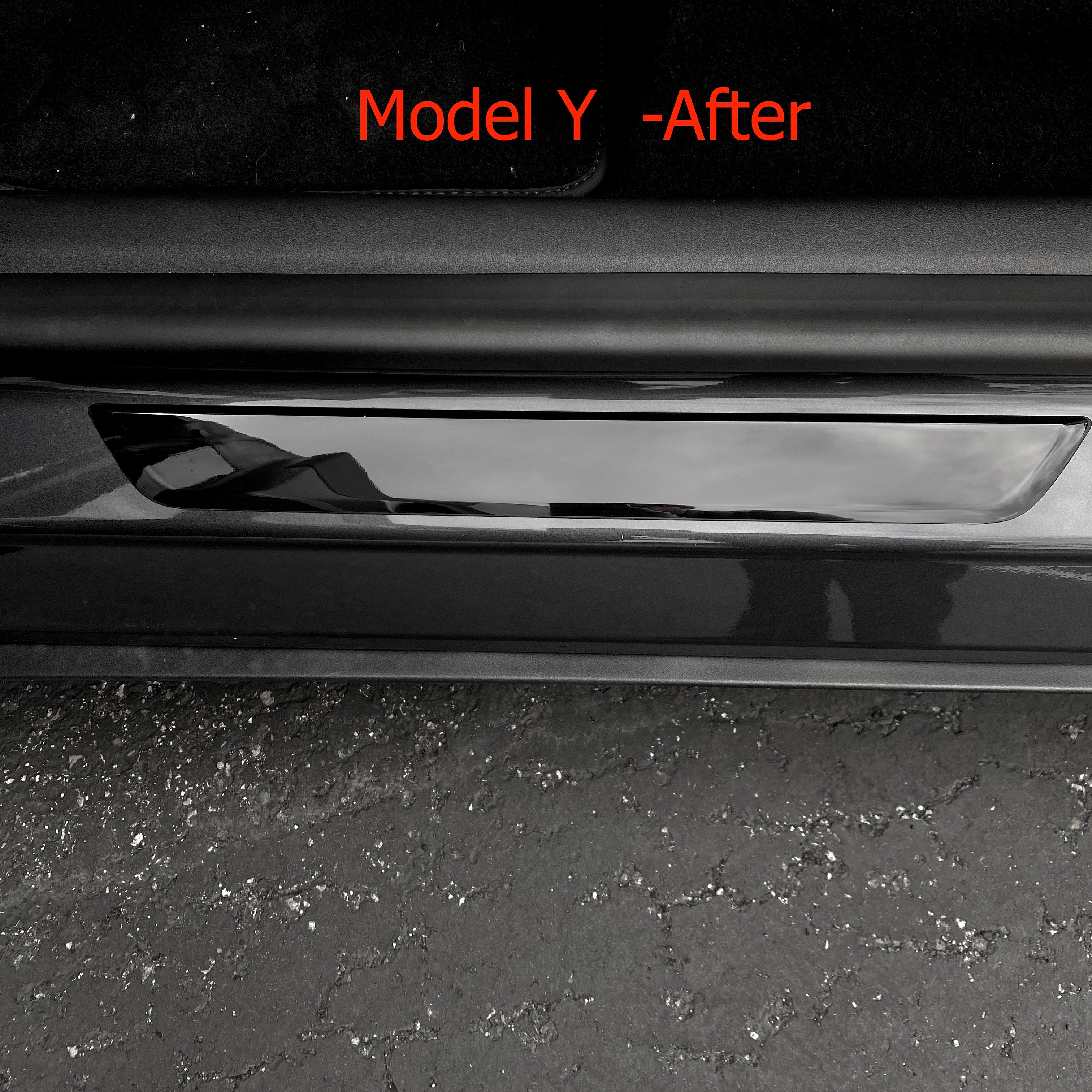 Red Carbon Fiber External Door Sill strip Trim Stricker For Tesla Model 3  23-24