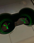 Model Y Dual Cupholder 7-Color LED Pad