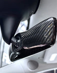 2017+ | Model 3 & Y Rearview Mirror Backside Overlay - Real Molded Carbon Fiber