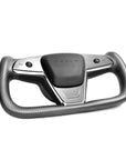 2021+ | Model S & X "Honking Airbag" Yoke Heated Steering Wheel Upgrade - Real Molded Carbon Fiber