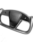 2021+ | Model S & X "Honking Airbag" Yoke Heated Steering Wheel Upgrade - Real Molded Carbon Fiber