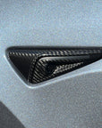 Model S3XY* Full Cover Style Turn Signal Overlays (1 Pair) - Fits Hardware 2.0 & 3.0 - Real Molded Carbon Fiber
