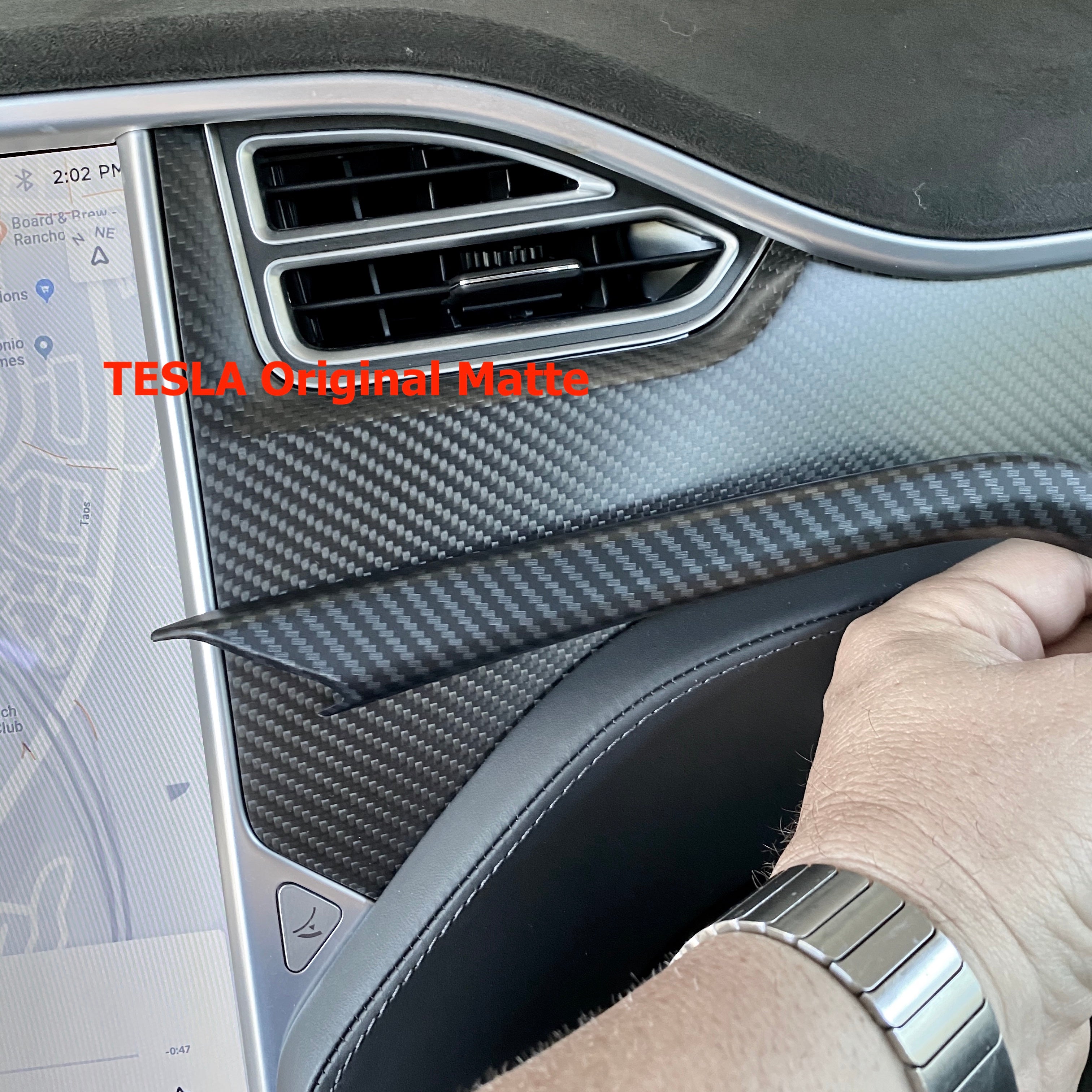 Model S Interior Aluminum Conversion Kit - Hydro Carbon Fiber Coated ...