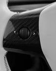 Model 3 & Y Steering Wheel Overlay (3 Piece) - Real Molded Carbon Fiber