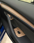 Model 3 & Y Window & Door Switch Overlays (10 Pieces) - Real Open-Pore Wood Veneers