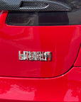 Tesla Plaid Spaceballs Tribute, Die-Cast Aluminum Badge Trunk Emblem - PLAID
