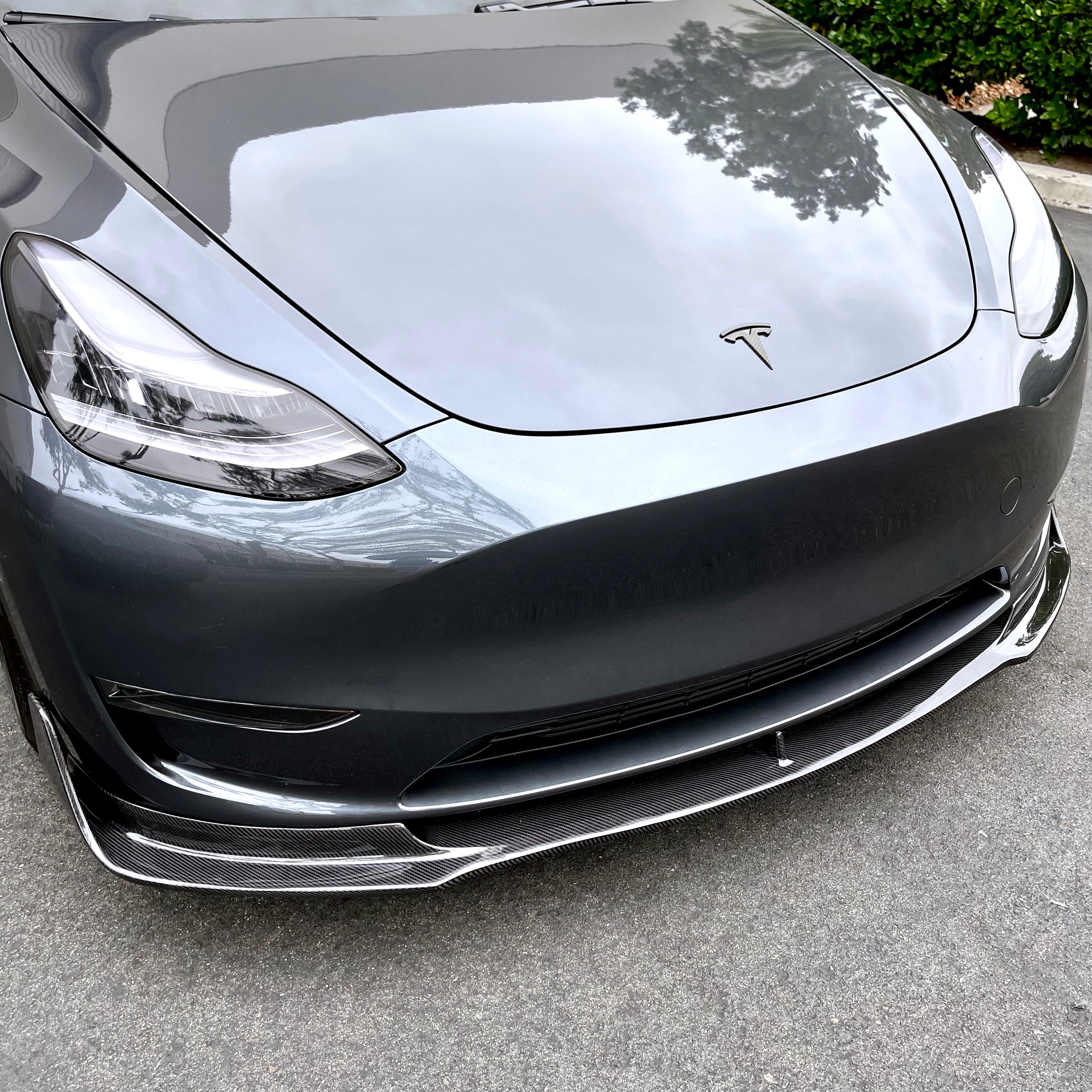 Tesla Model Y Carbon Fiber Front Spoiler – TESLARATI Marketplace
