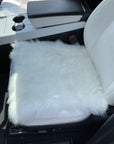 Faux Sheepskin Seat Covers, Headrests, & Pillows Front & Rear- White (SET OF 7)
