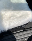 Faux Sheepskin Seat Covers, Headrests, & Pillows Front & Rear- White (SET OF 7)