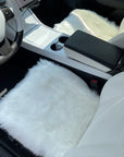 Faux Sheepskin Seat Covers, Headrests, & Pillows Front & Rear- White (SET OF 7)