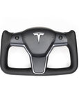 Model 3 & Y Yoke Style Steering Wheel - Alcantara or Leather Handles - Imported