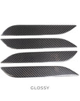 Model S Door Handle Overlay - (Set of 4) Real Dry Molded Carbon Fiber
