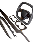 2021-2023 Model S & X Yoke Steering Wheel Ebony Wood Accent Overlays