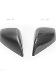 2021+ | Model S Plaid & LR Side View Mirror Overlays - Real Molded Carbon Fiber