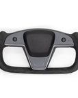 2021+| Model S & X "Honking Airbag" Yoke Steering Wheel Upgrade, TESLA Factory Original Resurfaced with Soft Napa Leather & Fully Heated