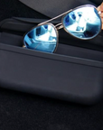 2020+ | Model 3 & Y Sunglasses Storage Velcro Hold Box with Privacy Lid