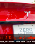 Model 3 Tailgate Applique' Vinyl Strip Accent