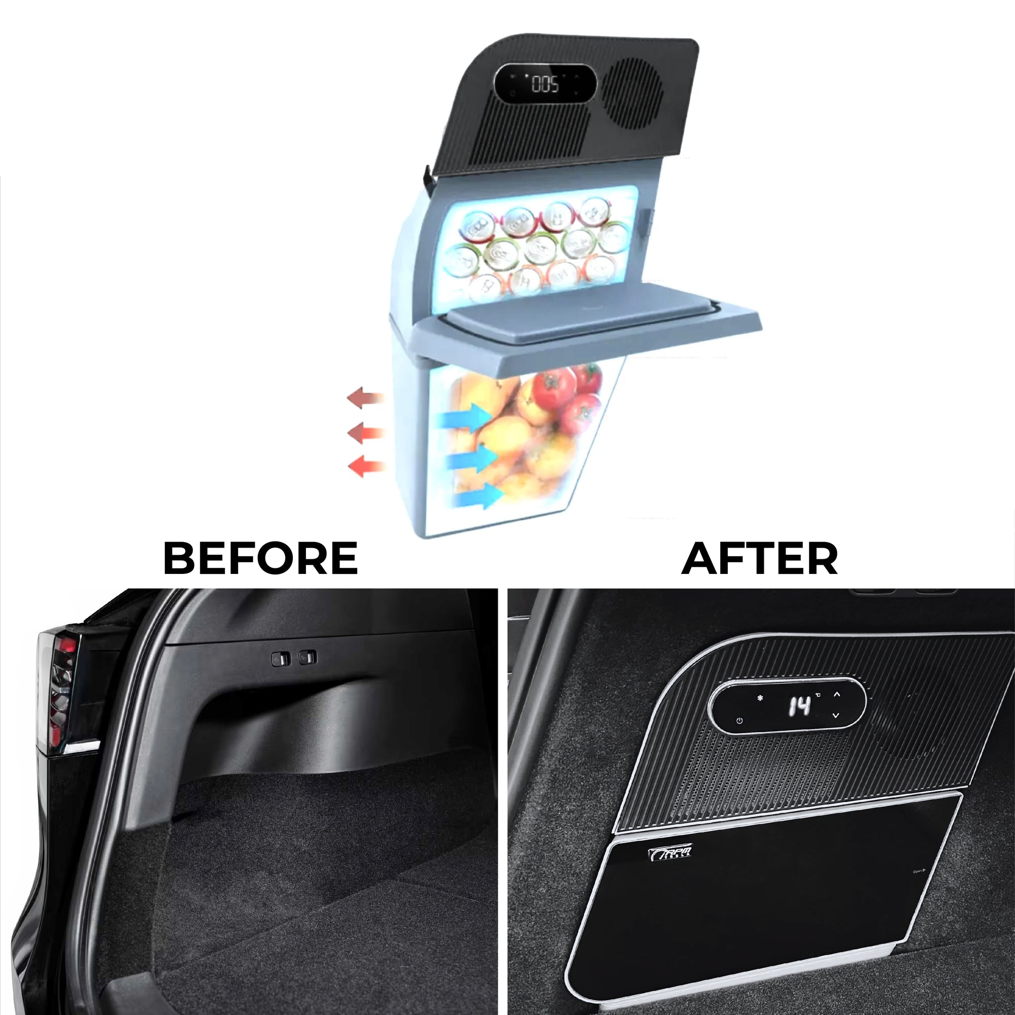 2020+ | Model Y Built-In Refrigerator - Cargo Side Pocket Drop-In (Fridge)