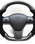 Model 3 & Y - Sport Grip Full Carbon Fiber Steering with Alcantara Handles