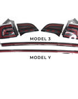 Model 3 & Y Knight-Rider Gen. 2 LED Tail Lights & Trunk Light Bar (5 Pieces)