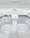 2021+ | Model 3 & Y Dashboard & Door Panel Replacement Kit (3 Pieces) - Real Molded Carbon Fiber