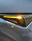 Model S3XY* Full Cover Style Turn Signal Overlays (1 Pair) - Fits Hardware 2.0 & 3.0 - Real Molded Carbon Fiber