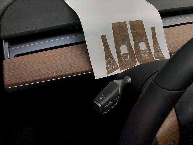 Model 3 & Y Center Console Wrap (Gen. 1) - Vinyl Wood