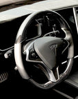 2012-2021 Model S & X Carbon Fiber Steering Wheel - Glossy Finish