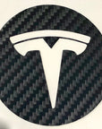 Model S, 3, X & Y Center Wheel Hub Outer T Vinyl Decal Wrap (5 Piece)