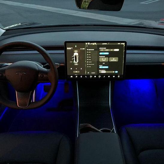 Tesla model s interior light shop upgrade