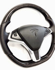 2012-2021 Model S & X Carbon Fiber Steering Wheel - Glossy Finish