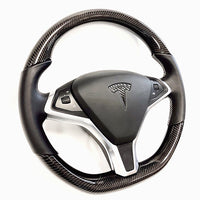 2012-2021 Model S & X Carbon Fiber Steering Wheel - Glossy Finish