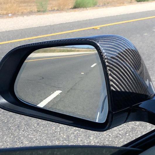 Model 3 Side View Mirror Overlays (1 pair) - Real Molded Carbon Fiber