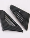 Model X Dash Side Vent Caps - Hydro Carbon Fiber Coated