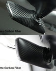 2017+ | Model 3 & Y Rearview Mirror Backside Overlay - Real Molded Carbon Fiber