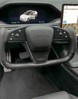 2021+ | Model S & X "Honking Airbag" Yoke Heated Steering Wheel Upgrade - Real Molded Carbon Fiber