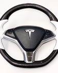 2012-2021 Model S & X Carbon Fiber Steering Wheel - Glossy Finish