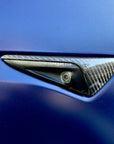 Turn Signal Overlays (Gen. 2) - Top Half Style - Real Molded Carbon Fiber (1 Pair)
